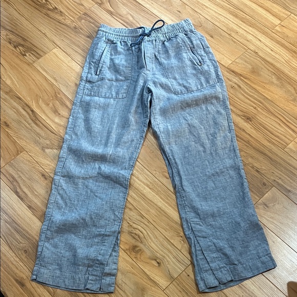 Athleta Blue Linen Pants - Picture 1 of 6
